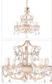 Laura Ashley Chella 5 Light Chandelier Cream Avize