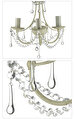 Laura Ashley Chella 3 Light Chandelier Cream Avize