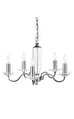 Laura Ashley Carson 5 Arm Chandelier Nickel Avize