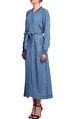 Juicy Couture V Yaka Uzun Jean Mavi Elbise