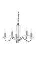 Laura Ashley Carson 5 Arm Chandelier Nickel Avize