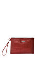 Longchamp Roseau Style Croco Pouch