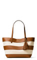 MICHAEL Michael Kors Stripe Canvas Çanta