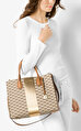 MICHAEL Michael Kors Center Stripe Mercer LG Conv Tote Çanta