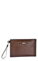 Longchamp Roseau style Croco Pouch