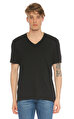 James Perse V Yaka Siyah T-Shirt