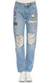 Superdry Boyfriend Mavi Denim Pantolon