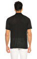 Billionaire Couture Düz Desen Siyah Polo T-Shirt