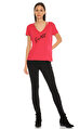 Guess İşleme Detaylı Pembe T-Shirt