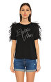 Guess Pano Desen Siyah T-Shirt