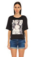 Guess Baskı Desen Siyah T-Shirt