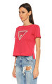 Guess İşleme Detaylı Pembe T-Shirt