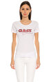 Guess Baskı Desen Beyaz T-Shirt