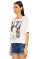 Guess Baskı Desen Beyaz T-Shirt