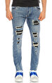 Philipp Plein Eskitme Desen Jean Mavi Pantolon