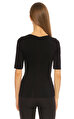 Karen Millen Transparan Siyah T-Shirt