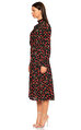 Juicy Couture Çilek Desenli Midi Renkli Elbise