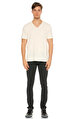 John Varvatos Usa V Yaka Beyaz T-Shirt