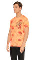 Superdry Çiçek Desenli Mercan T-Shirt