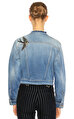 Karl Lagerfeld İşleme Detaylı Mavi Jean Ceket