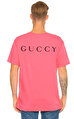 Gucci Baskı Desen Fuşya T-Shirt