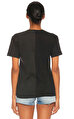 Dry Clean Only İşleme Detaylı Siyah T-Shirt