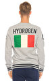 Hydrogen Baskılı Gri Sweatshirt