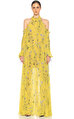 Self Portrait Çiçek Desenli Sarı Elbise