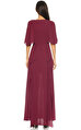 BCBG MAX AZRIA Bordo Gece Elbisesi