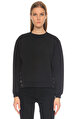 Maje İşleme Detaylı Siyah Sweatshirt