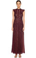 BCBG MAX AZRIA Bordo Gece Elbisesi