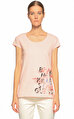 Guess Baskı Desen Pembe T-Shirt