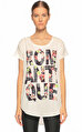 Guess Baskı Desen Beyaz T-Shirt