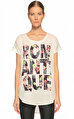 Guess Baskı Desen Beyaz T-Shirt