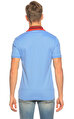 Gucci İşleme Detaylı Mavi Polo T-Shirt