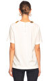 DKNY Fırfır Detaylı Beyaz Bluz