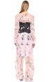 Ezra + Tuba Çiçek Desenli Pembe Elbise