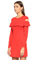 Karen Millen Fırfır Detaylı Kırmızı Elbise