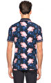 Ted Baker Çiçek Desenli Lacivert Polo T-Shirt