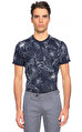 Ted Baker Çiçek Desenli Lacivert T-Shirt