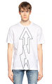 Les Hommes Urban Baskı Desen Beyaz T-Shirt