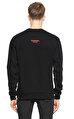 Dom Rebel Baskı Desen Siyah Sweatshirt