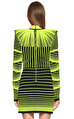 Balmain Çizgili Neon Mini Elbise