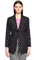 Gucci Çiçek İşlemeli Lacivert Ceket