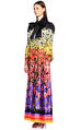 Gucci Çiçek Desen Renkli Uzun Elbise