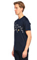 Salvatore Ferragamo Baskı Desen Lacivert T-Shirt