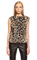 Tom Ford Leopar Desenli Deri Bluz