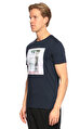 Hugo Boss Baskı Desen Lacivert T-Shirt