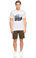 Michael Kors Collection Baskı Desen Beyaz T-Shirt