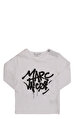 Little Marc Jacobs Erkek Bebek  Baskı Desen Uzun Kol Beyaz T-Shirt